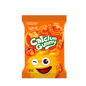 VITA C CALCIUM GUMMY #ส้ม 40G (กล่อง12ซอง)