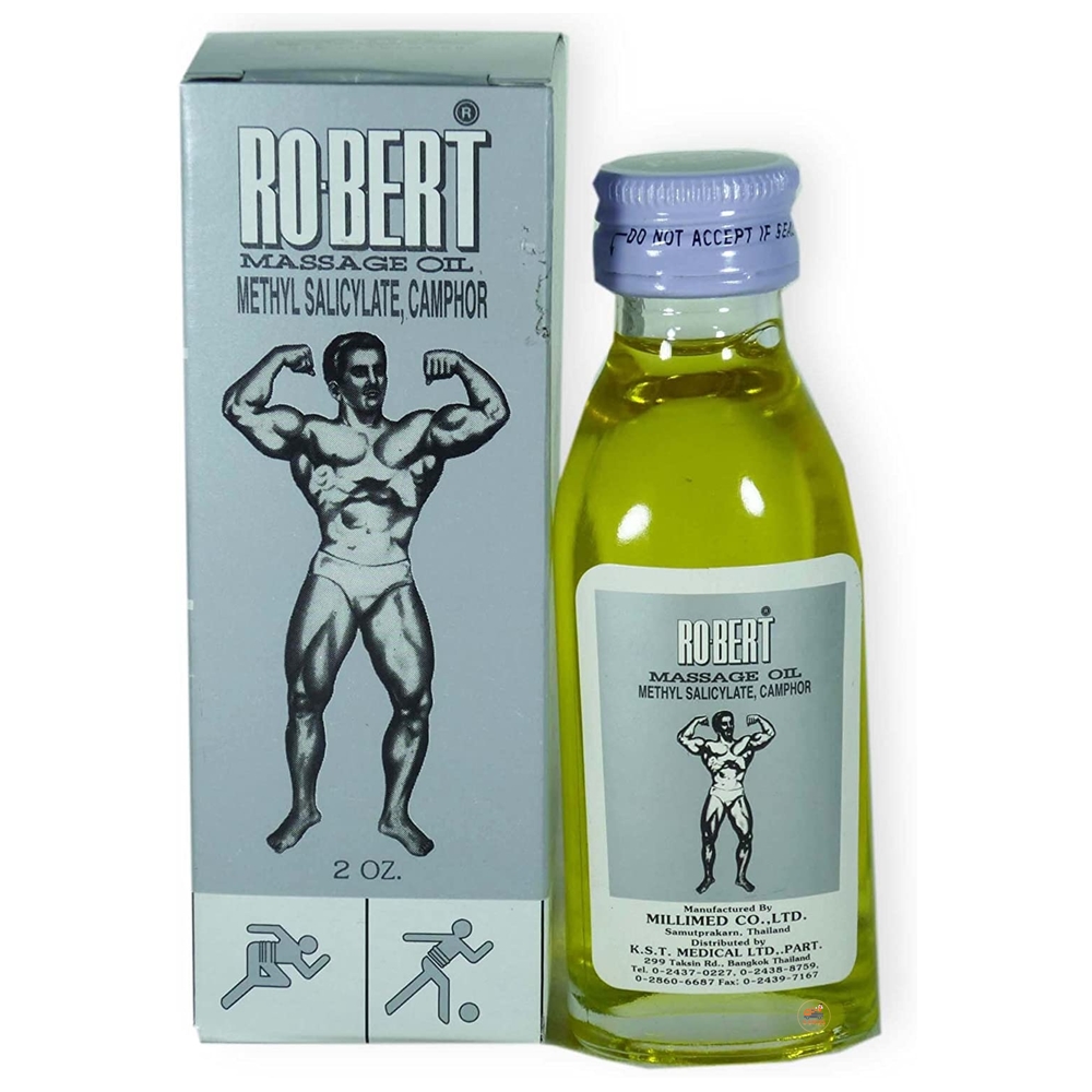 ฮ RO-BERT 2OZ. โรเบิธน้ำมันทาถูนวด ล