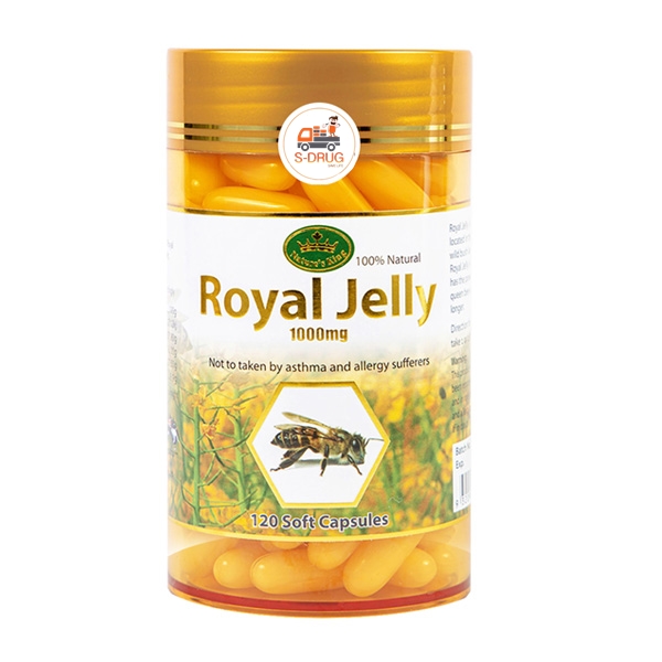 NATURE KING 120S นมผึ้ง 1000MG ขวดเหลือง ROYAL JELLY