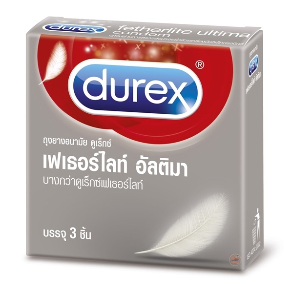DUREX FEATHER LITE ULTIMA  #กล่องเล็ก (3ชิ้น)