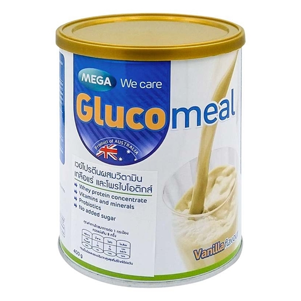 MEGA GLUCOMEAL 400G #กลิ่นวานิลา (เวย์โปรตีน)