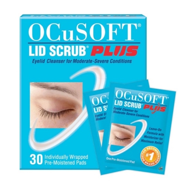 ฮ (เลิกผลิต) OCUSOFT EYELID PLUS PADS #ฟ้า 30ชิ้น