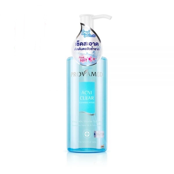 ฮ PROVAMED ACNICLEAR CLEANSING WATER 200ML หัวปั๊ม