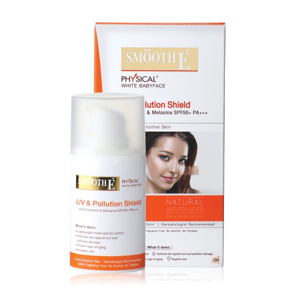 SMOOTH-E  PHYSICAL UV POLLUTION กันแดด SPF50 18G