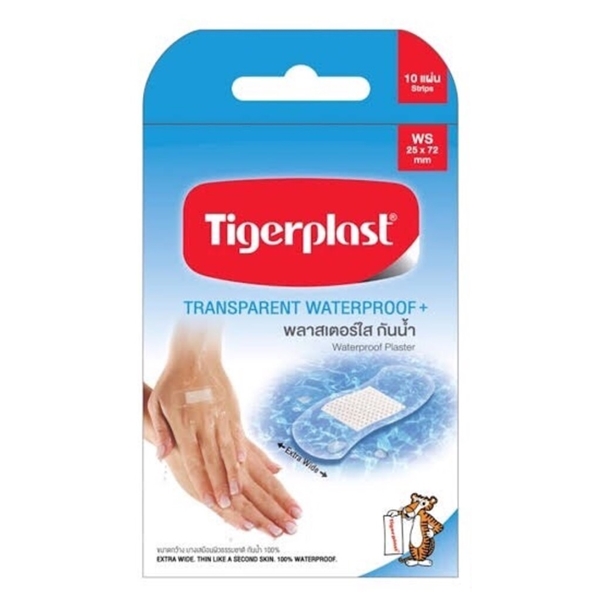 TIGERPLAST #WS (10ชิ้น) พลาสเตอร์ใสกันน้ำ