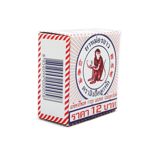 ยาหม่องขาว ตราลิงถือลูกท้อ 12G #ขวดกลาง