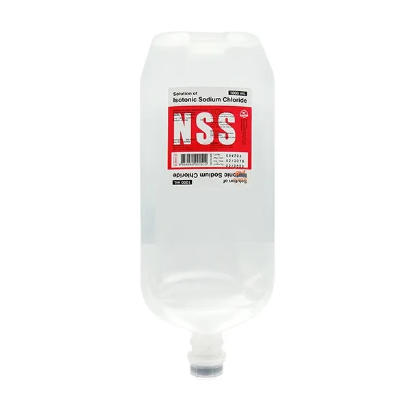 NSS 0.9% น้ำเกลือ SODIUM CHLORIDE INJECTION 1000ML (แดง)