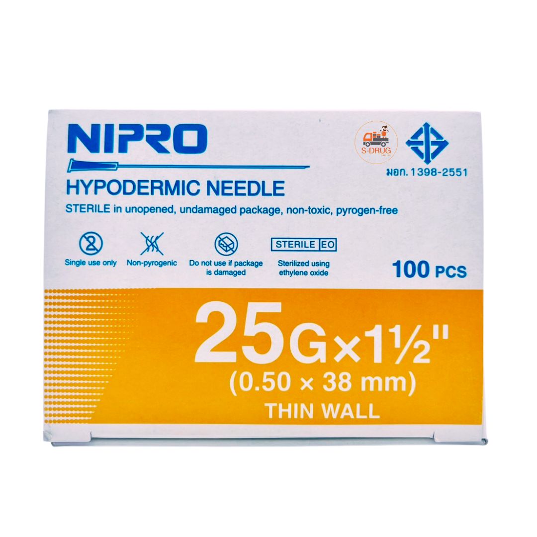 (N) NIPRO เข็ม 25G*1 1/2