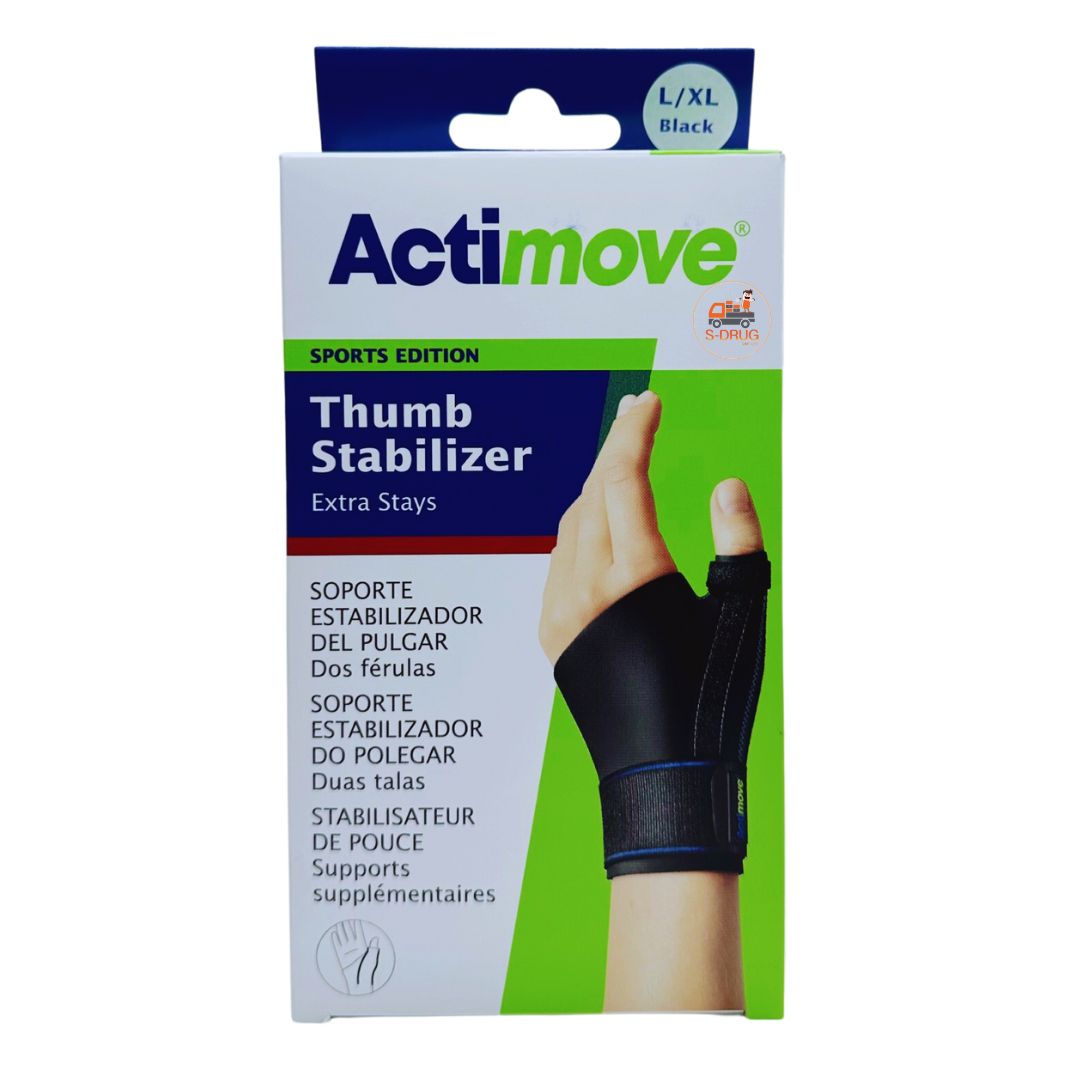 ACTIMOVE THUMB STABILIZER พยุงหัวแม่มือ (BLACK) #L-XL