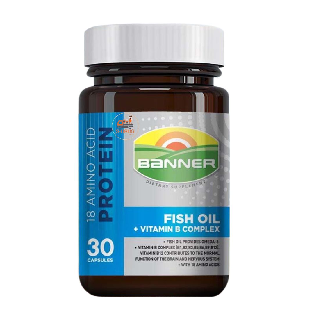BANNER HI-B FISH OIL  30S #น้ำเงิน