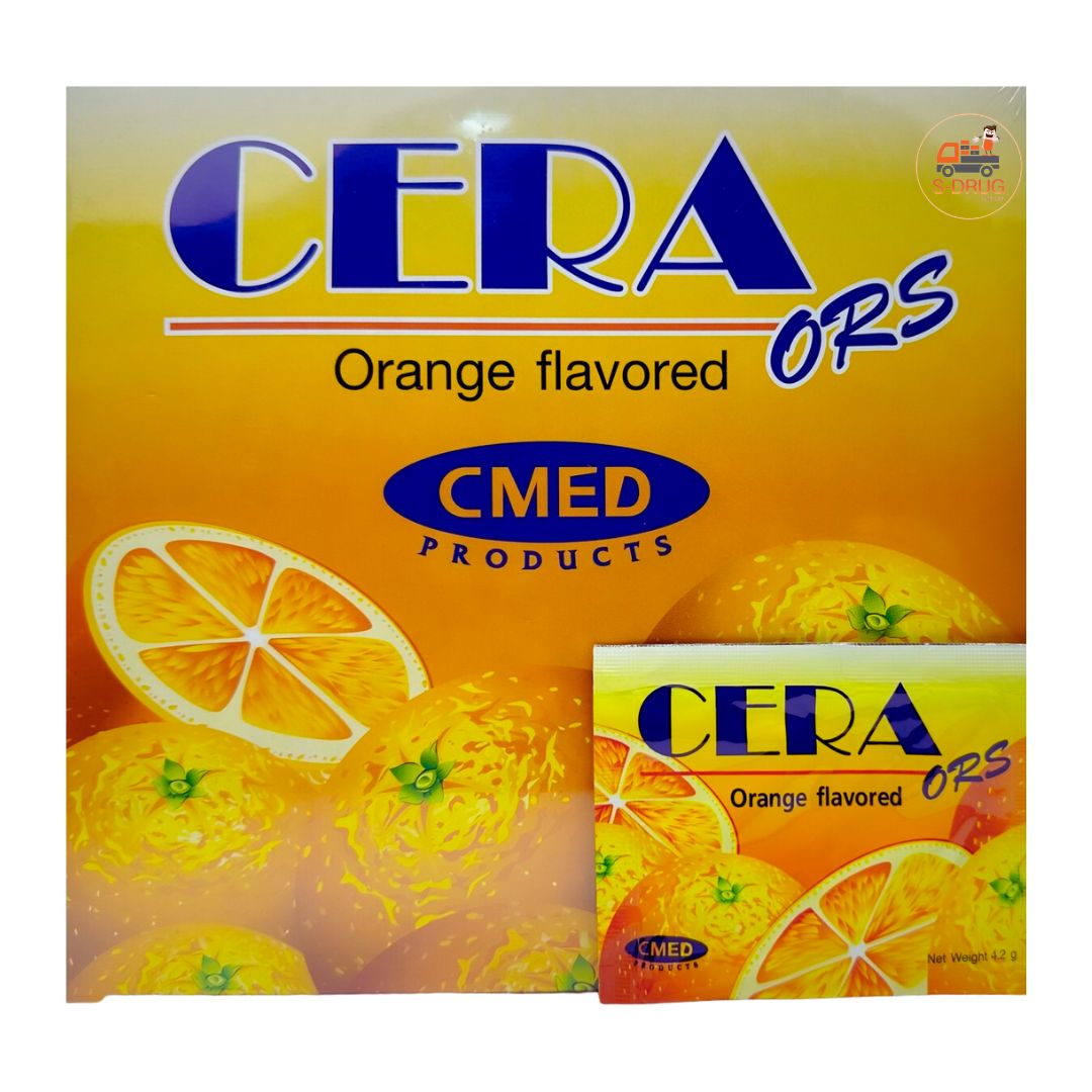 CERA-ORS เกลือแร่ #รสส้ม (100ซอง) CMED