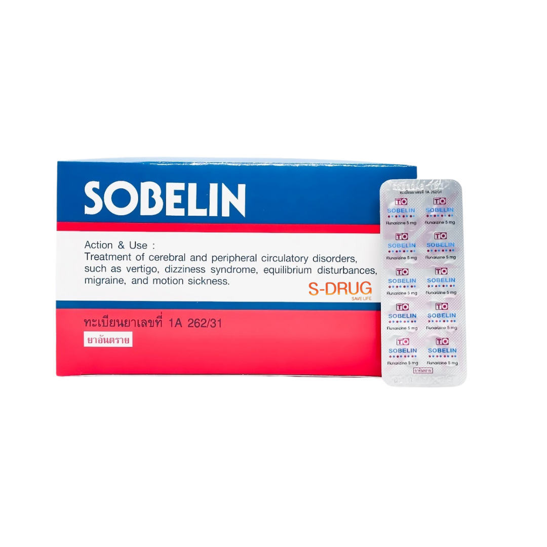 ฮ SOBELIN 50x10S (FLUNARIZINE) TO