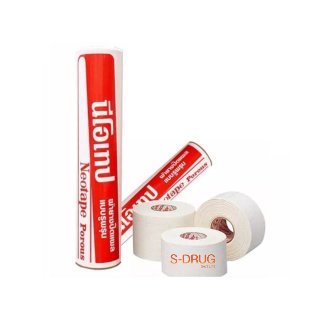 NEOTAPE ผ้า #2นิ้ว (1กระป๋องx6ม้วน) ขาว เดือยไก่