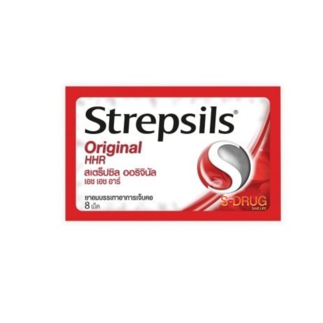 STREPSILS (แดง) #ORIGINAL 8S (กล่อง24ซอง)