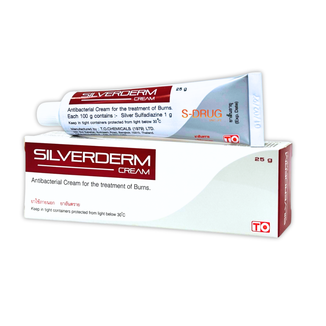 SILVERDERM CREAM 25G ซิลเวอร์เดอร์ม TO