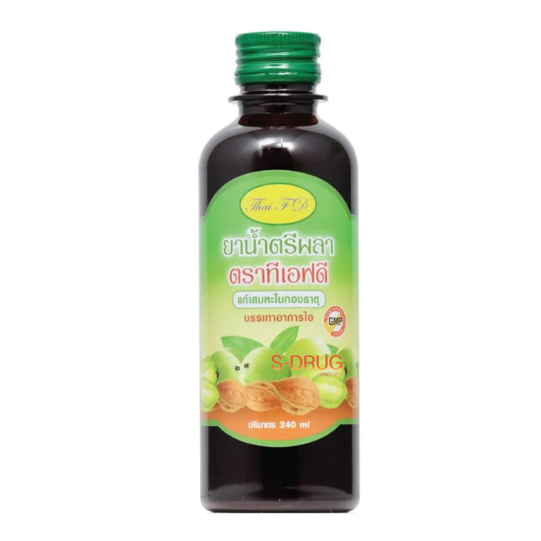 TFD ยาน้ำตรีผลา 240ML แก้ไอ
