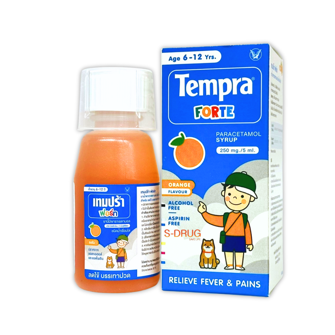 TEMPRA FORTE (250MG/5ML) 60ML #ส้ม