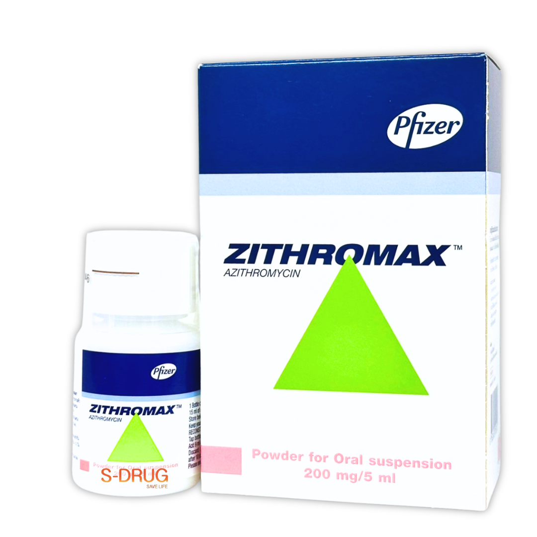 ZITHROMAX SYRUP 200MG/5MG 15ML น้ำ