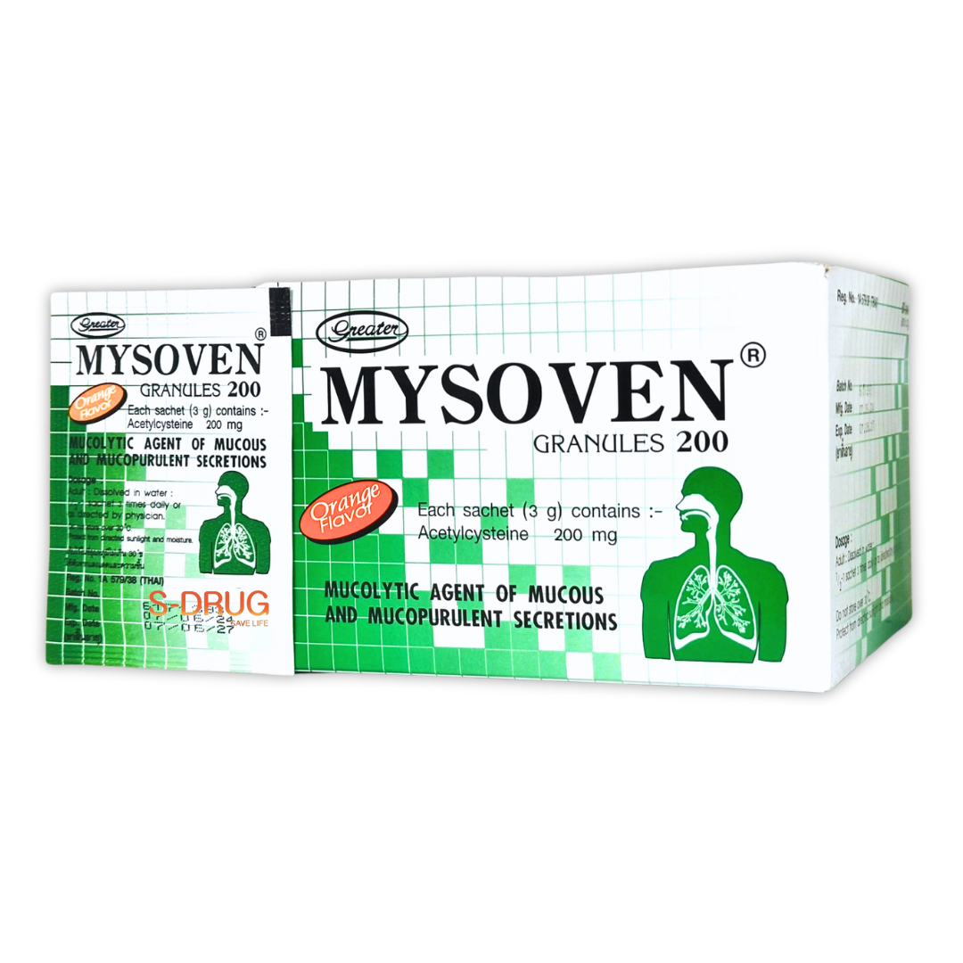 MYSOVEN 200MG #เขียว 60ซอง (มัยโซเวน)