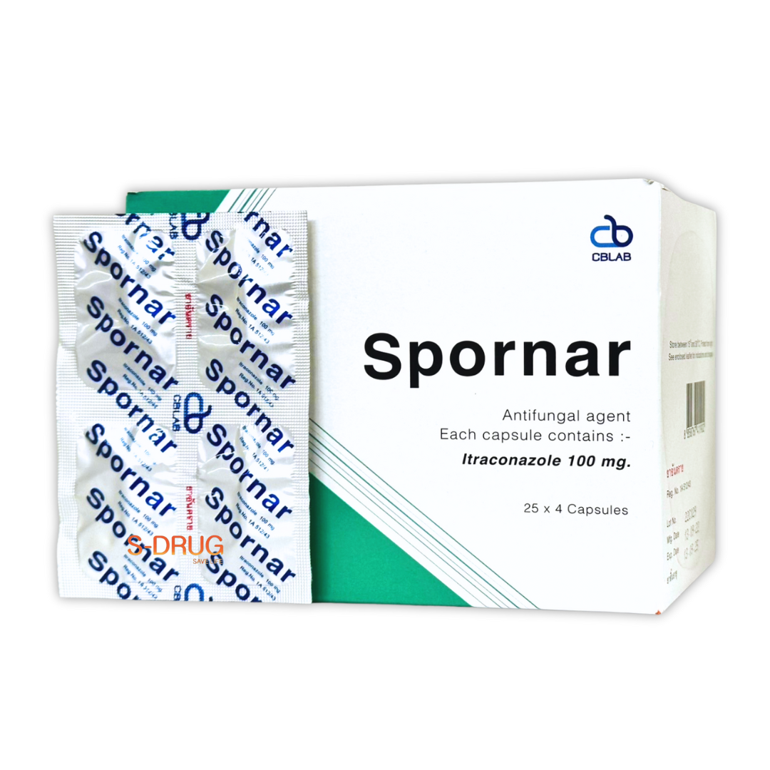 SPORNAR 100MG (25แผงx4S) สปอร์นาร์