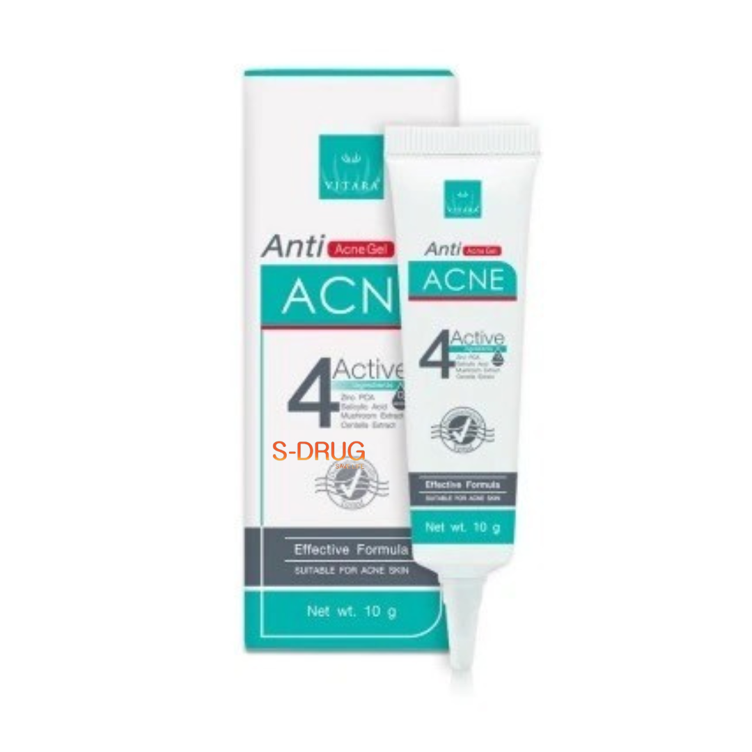 VITARA ANTI ACNE GEL 4ACTIVE 10G เจลแต้มสิว