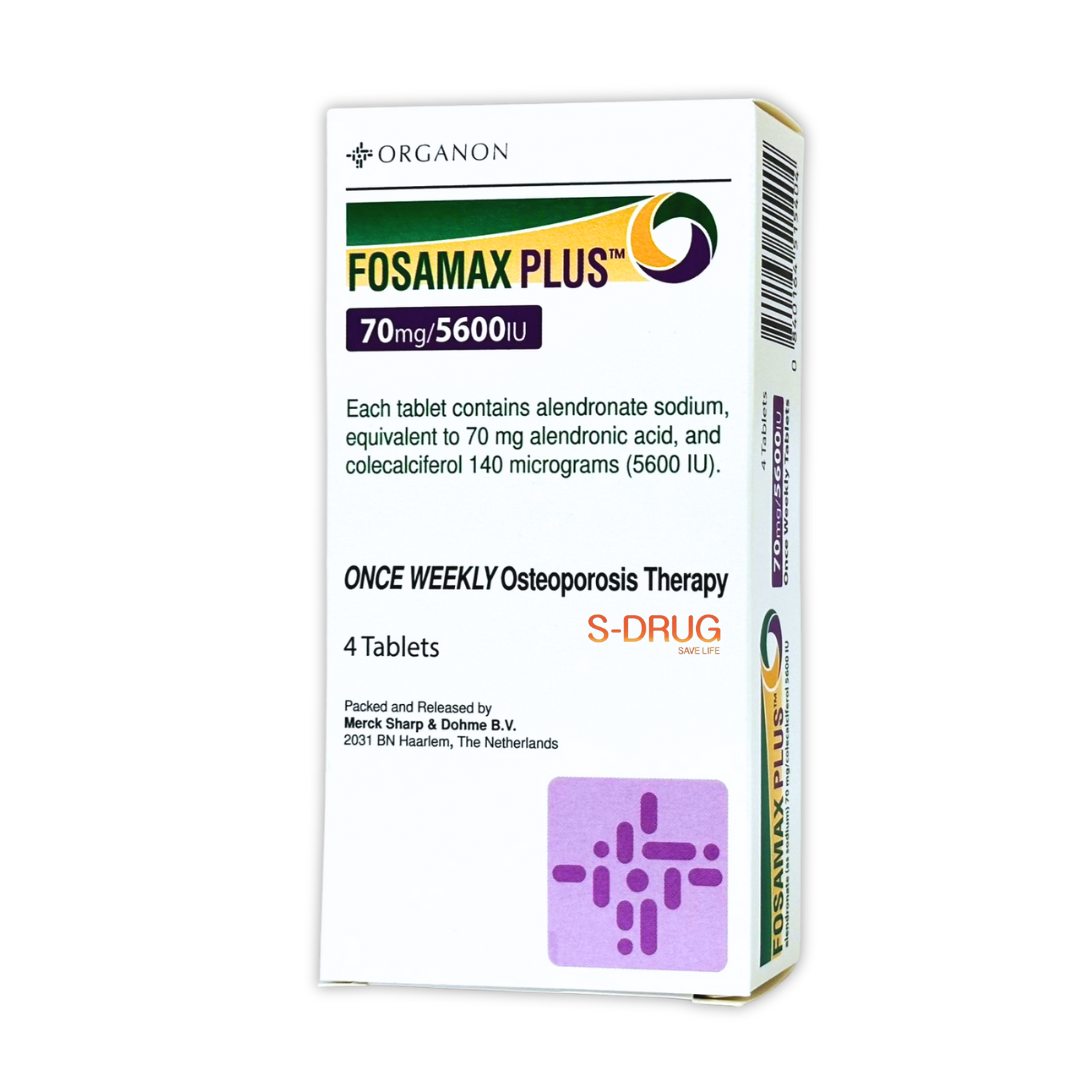 FOSAMAX PLUS 70MG/5600IU 4S (MSD)