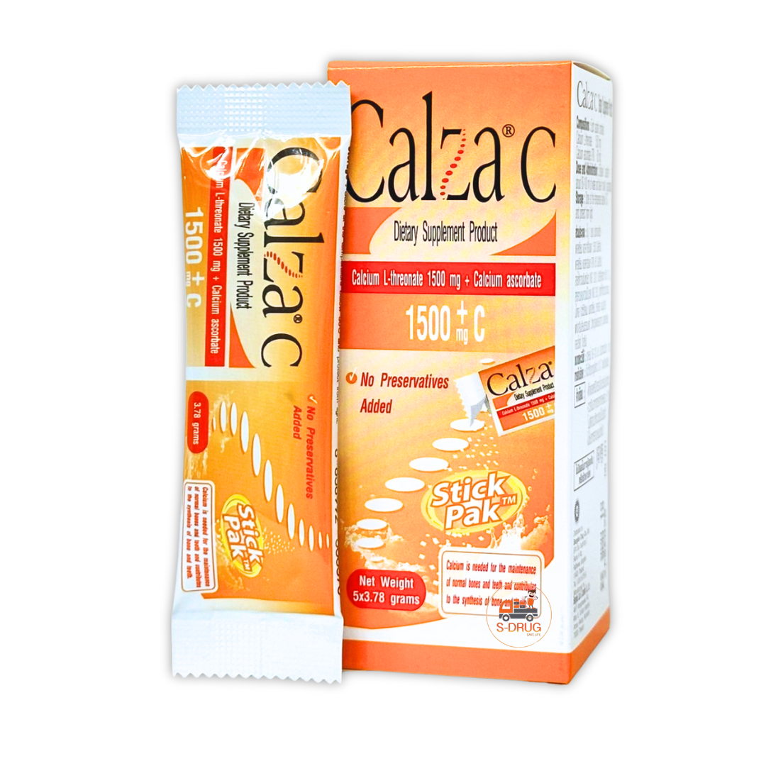 CALZA-C 1500MG POWDER STICK #ส้ม (กล่อง5ซอง)