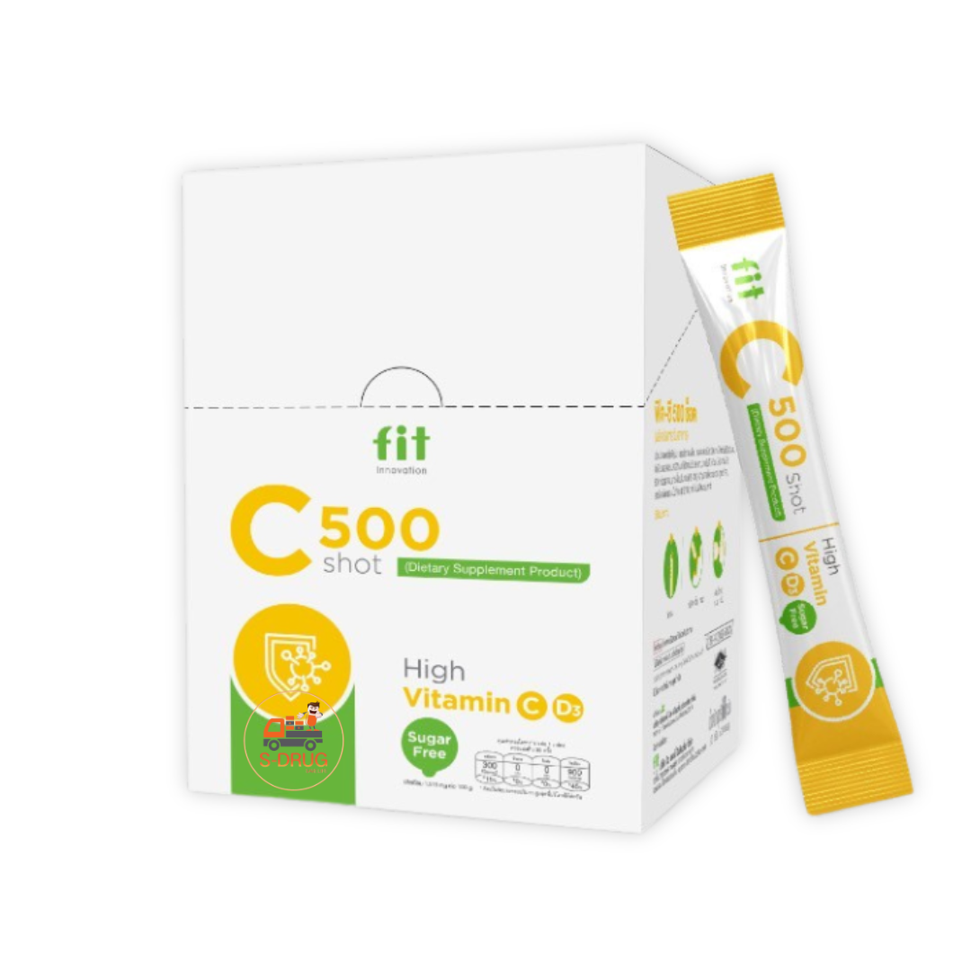FIT C-500 SHOT VITAMIN C+D3 (สูตรใหม่) 30ซอง