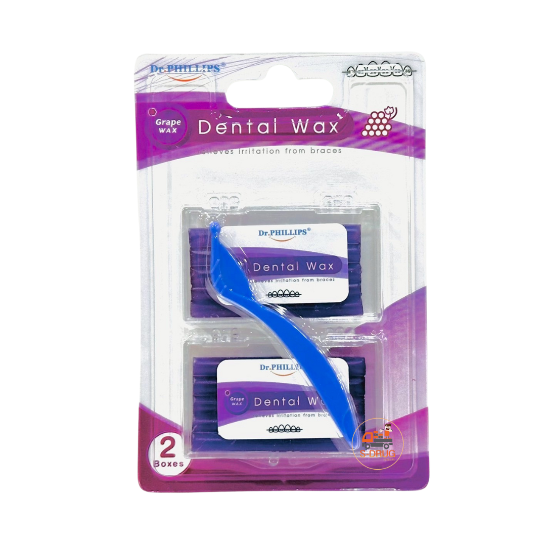 DR.PHILLIPS DENTAL WAX  ขี้ผึ้งจัดฟัน #กลิ่นองุ่น