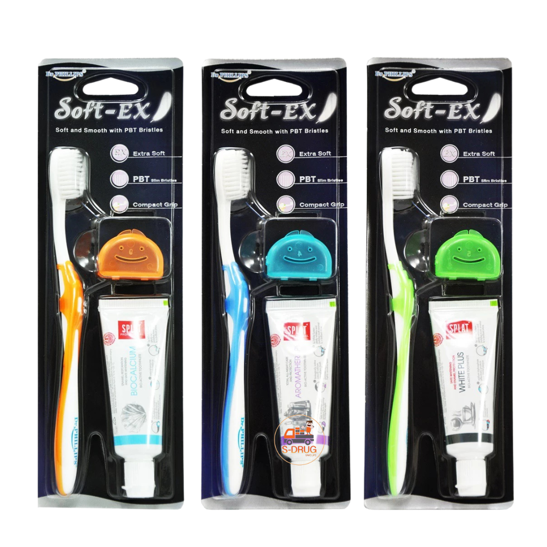 DR.PHILLIPS ชุดแปรงสีฟัน SOFT-EX PACK+BIOREPAIR 15G