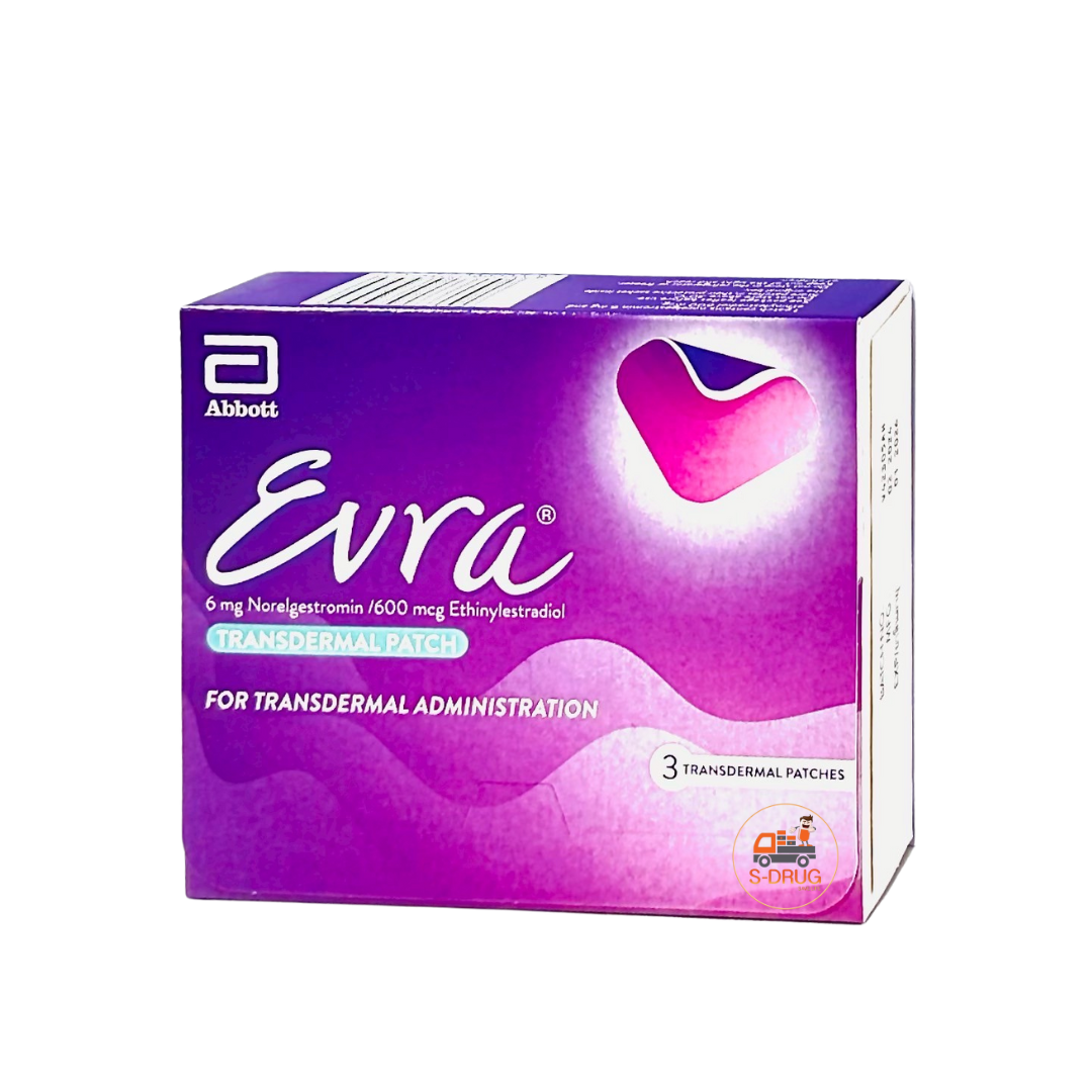 EVRA TRANDSDERMA (3แผ่น) ยาคุมแปะผิวหนัง