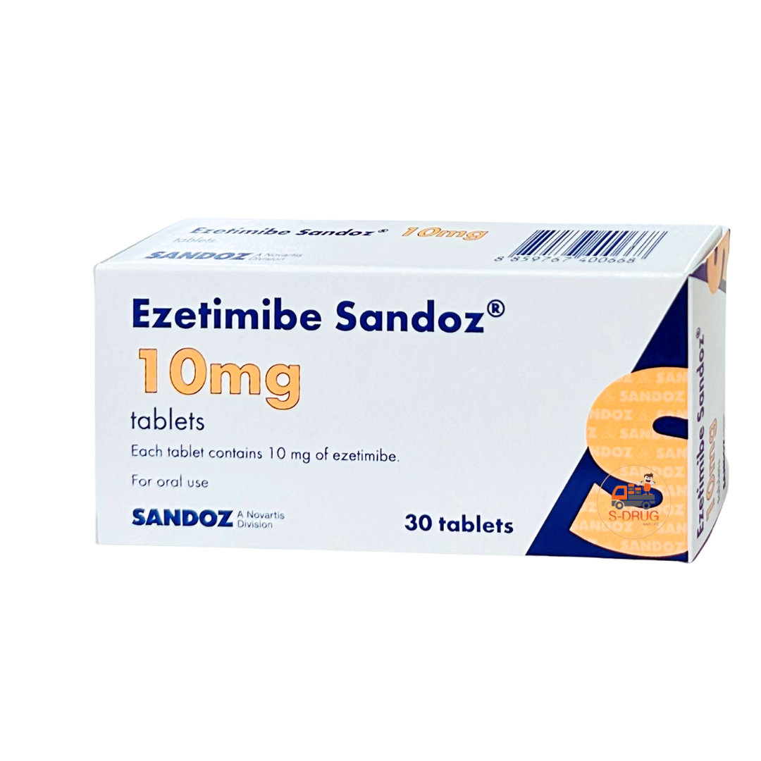 EZETIMIBE 10MG (3แผงx10S) SANDOZ (สูตรEZETROL)