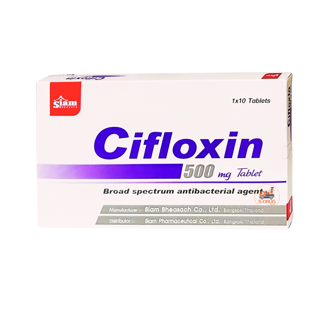CIFLOXIN 500MG 10S SIAM (แพค10)